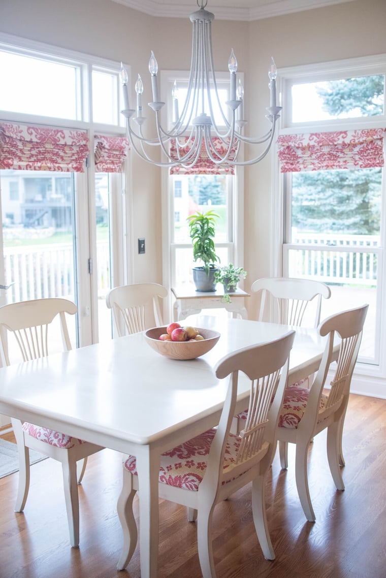 White Dining Table in Luxury Remodeled Kitchen