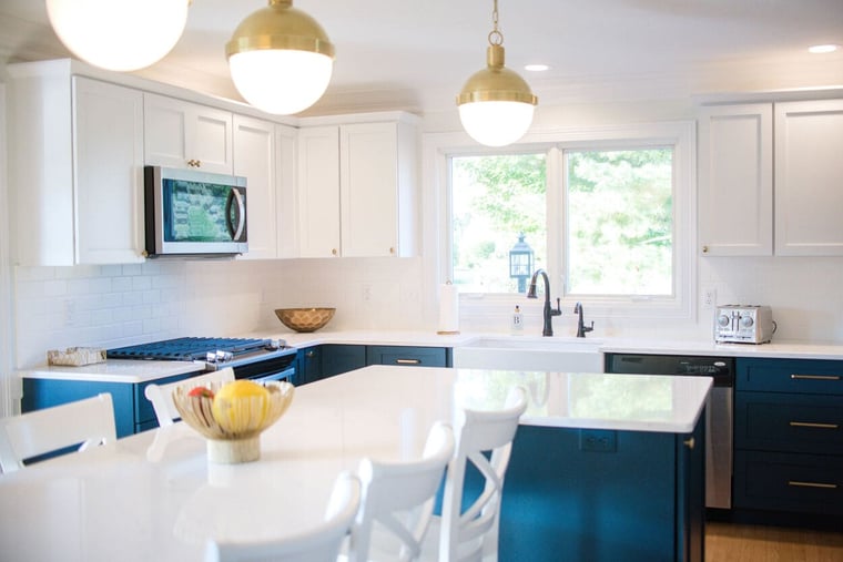 Granger Indiana Two-Toned Kitchen Remodel