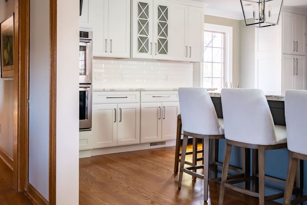 White Kitchen Remodel With Ceramic Tile Backsplash