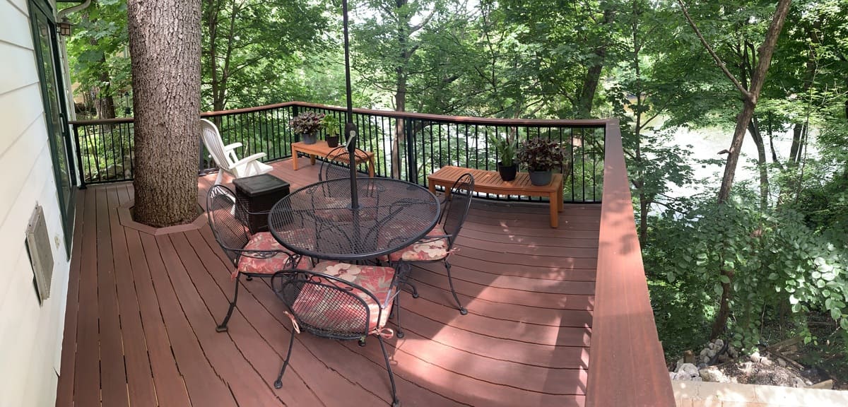 Custom raised deck by Peacock and Company in South Bend, Indiana