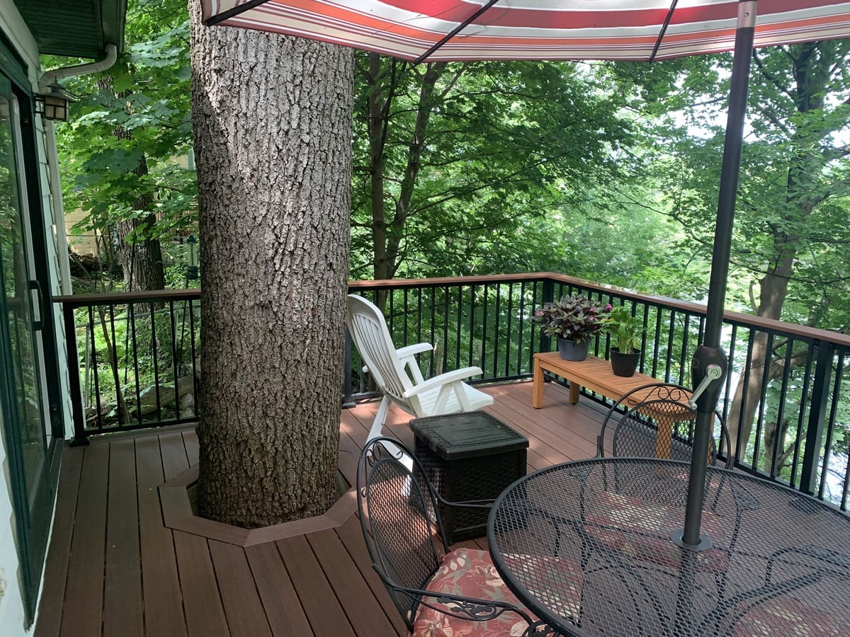Custom raised deck in South Bend by Peacock & Company 