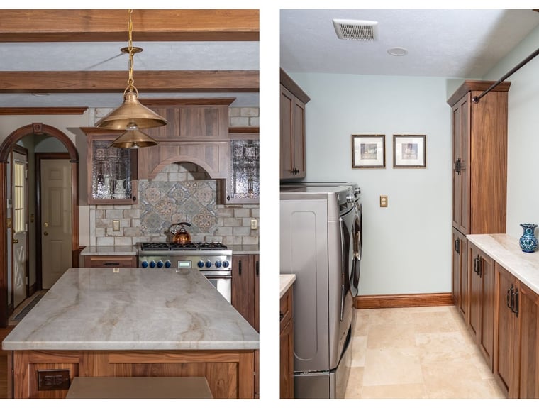 Kitchen and laundry room remodel shots in Granger, IN