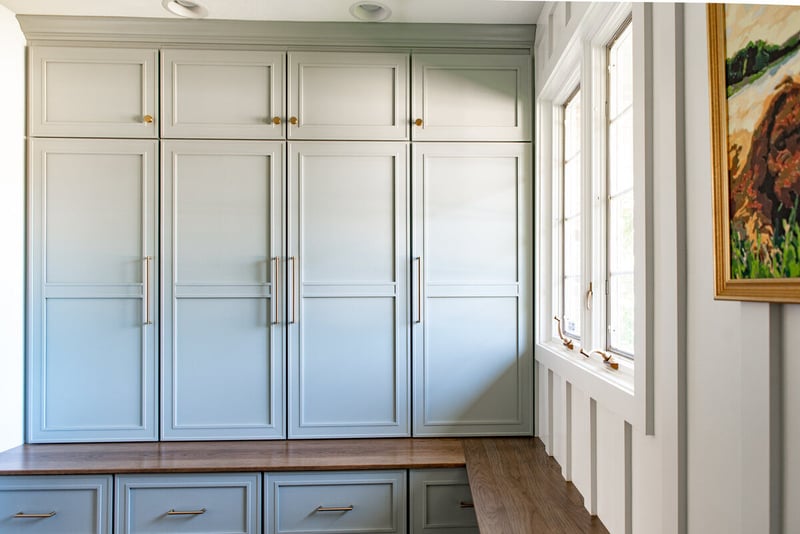Mudroom renovation in South Bend, Indiana by Peacock & Company