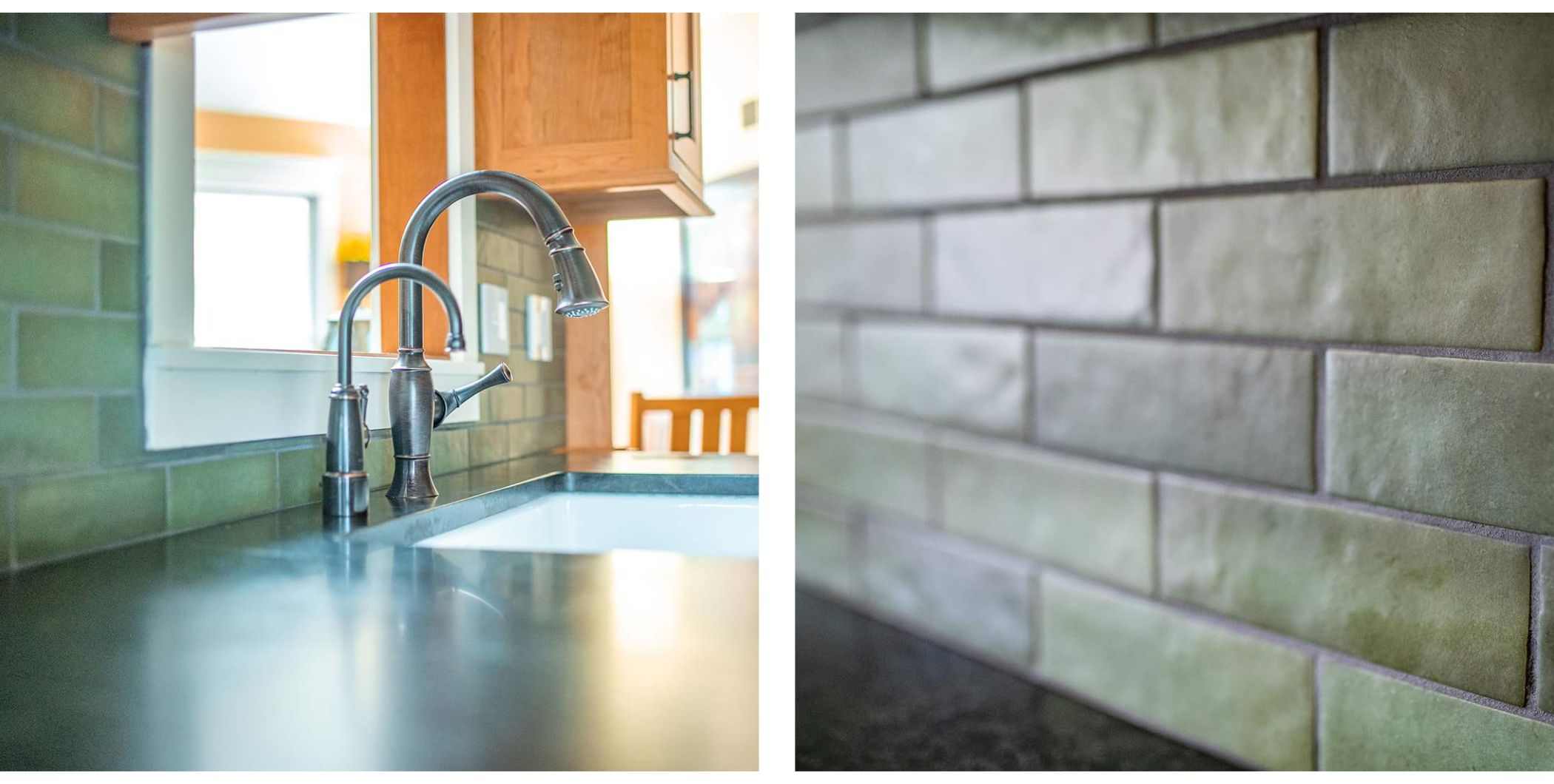 Green Subway Tile South Bend Kitchen Remodel