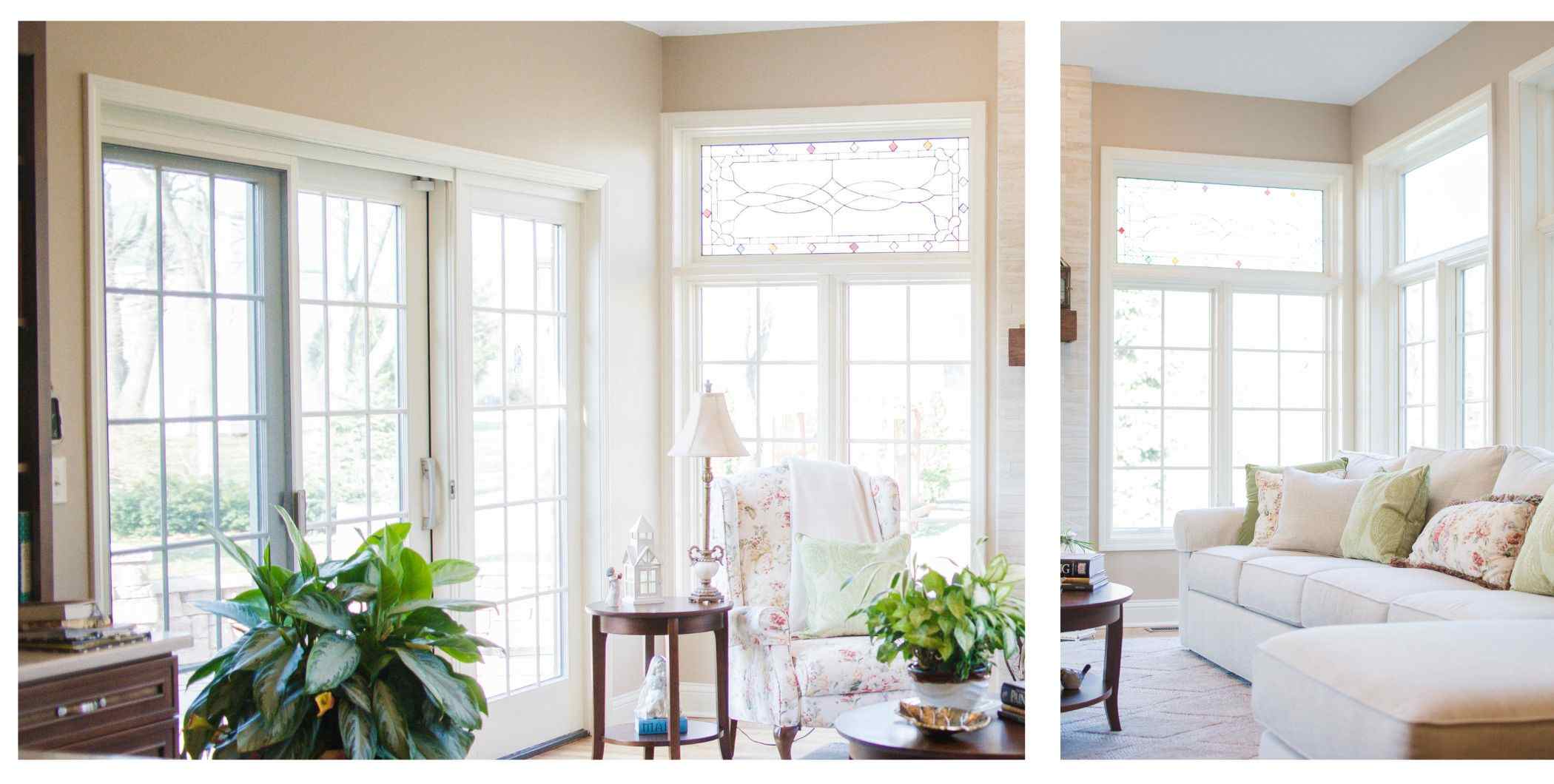 Colored Stained Glass Detailing in Windows