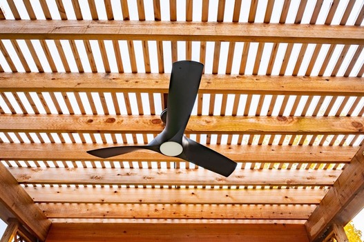 Custom Pergola with Ceiling Fan