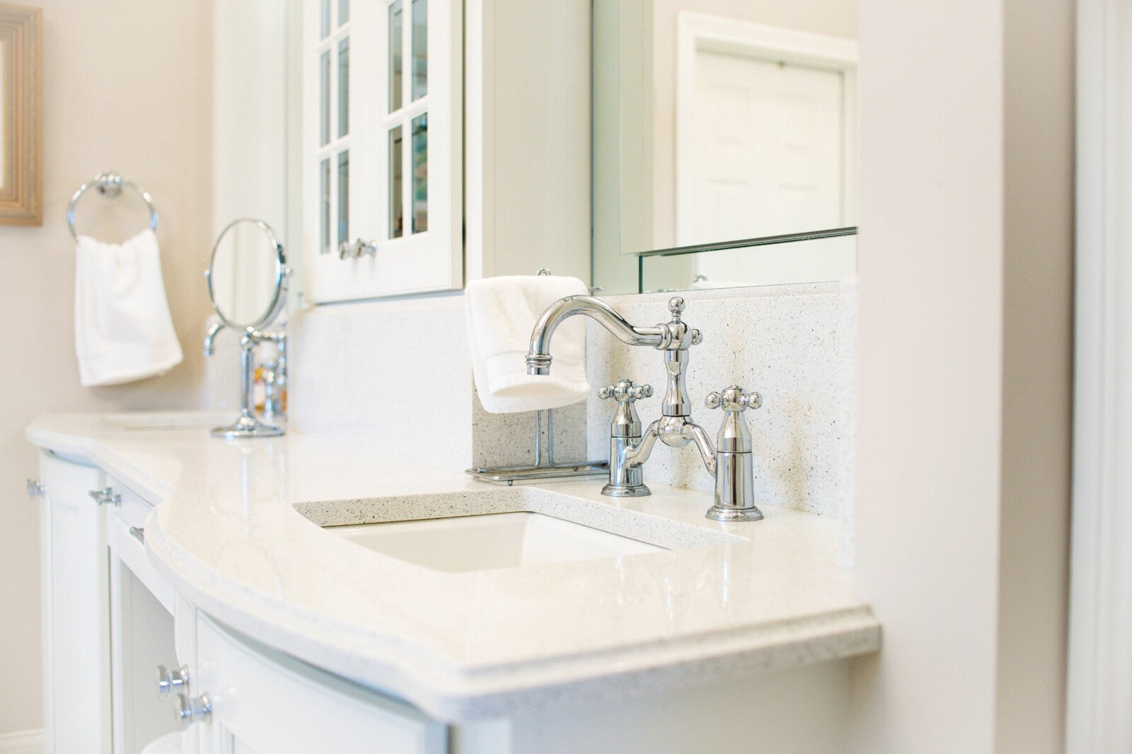 close up sink on his and her vanity