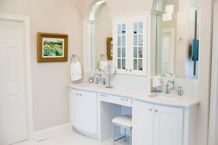 dual sinks bathroom view granger in remodel