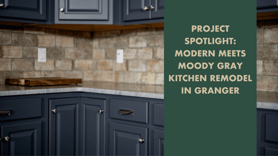  Modern Meets Moody Gray Kitchen Remodel in Granger